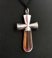 Victorian Scottish Silver & Amber Cross Pendant (6 of 11) Victorian Scottish Silver & Amber Cross Pendant (6 of 11)