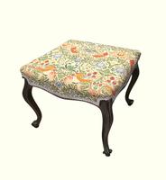 Large Victorian Ornate Square Stool