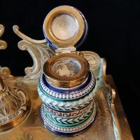 Antique Brass and Porcelain Double Inkwell with Candlestick (4 of 10) Antique Brass and Porcelain Double Inkwell with Candlestick (4 of 10)