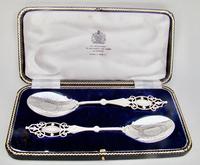 Exquisite Cased Set of Sterling Silver Preserve Spoons by Mappin & Webb, Sheffield 1922 (2 of 7) Exquisite Cased Set of Sterling Silver Preserve Spoons by Mappin & Webb, Sheffield 1922 (2 of 7)