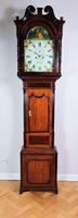 Georgian Oak & Mahogany 8 Day Grandfather Longcase Clock