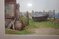 Antique Original Watercolour - Boatyard - Mary Sophia Godlee 1860-1932 (3 of 7) Antique Original Watercolour - Boatyard - Mary Sophia Godlee 1860-1932 (3 of 7)