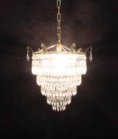 Italian Art Deco Five Tier Crystal Glass Chandelier, 1930s (2 of 7) Italian Art Deco Five Tier Crystal Glass Chandelier, 1930s (2 of 7)