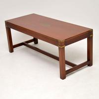 Military Campaign Mahogany & Brass Coffee Table (6 of 8) Military Campaign Mahogany & Brass Coffee Table (6 of 8)