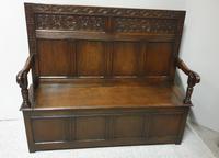 Superb Oak Monks Bench Settle (9 of 9) Superb Oak Monks Bench Settle (9 of 9)