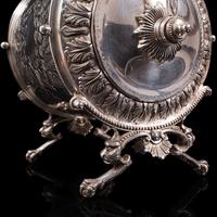 Antique Engraved Biscuit Barrel, Silver Plate, Decorative Jar, Victorian c.1860 (10 of 12) Antique Engraved Biscuit Barrel, Silver Plate, Decorative Jar, Victorian c.1860 (10 of 12)