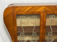 Art Deco Walnut Curved Bookcase Display Storage Cabinet (5 of 29) Art Deco Walnut Curved Bookcase Display Storage Cabinet (5 of 29)