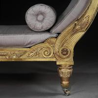 Rare Regency Giltwood & Silk Upholstered Daybed after Morel & Hughes (11 of 13) Rare Regency Giltwood & Silk Upholstered Daybed after Morel & Hughes (11 of 13)
