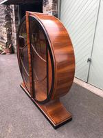 Art Deco Walnut & Ebonised Round Display Cabinet (3 of 11) Art Deco Walnut & Ebonised Round Display Cabinet (3 of 11)