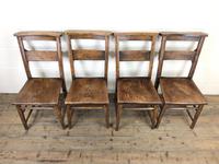 Set of Four Victorian Elm Chapel Chairs (2 of 7) Set of Four Victorian Elm Chapel Chairs (2 of 7)