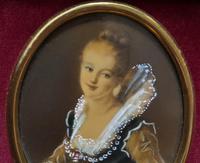 Lovely Original Vintage Miniature Portrait Oil Painting in 18th Century Manner (5 of 8) Lovely Original Vintage Miniature Portrait Oil Painting in 18th Century Manner (5 of 8)