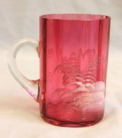 Antique 1900 Mary Gregory Cranberry Glass Mug (4 of 6) Antique 1900 Mary Gregory Cranberry Glass Mug (4 of 6)