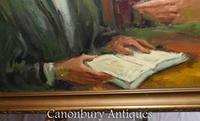 Oil Painting Jew and Rabbi Portrait Antique Yiddish Judaic Art 1930 (5 of 9) Oil Painting Jew and Rabbi Portrait Antique Yiddish Judaic Art 1930 (5 of 9)