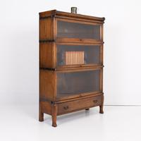 Oak Globe Wernicke 3 Tier Library Bookcase c.1910 (1 of 13)