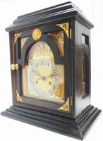 Interesting Quarter Striking German Bracket Clock by Junghans in Ebony Glazed Case (7 of 9) Interesting Quarter Striking German Bracket Clock by Junghans in Ebony Glazed Case (7 of 9)