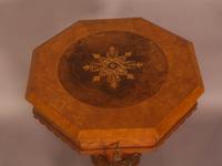 Victorian Hexagonal Ladies Sewing Table in Figured Walnut (5 of 7) Victorian Hexagonal Ladies Sewing Table in Figured Walnut (5 of 7)