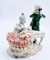 Dresden Germany Porcelain Figurine Musicians Playing Piano & Flute (4 of 9) Dresden Germany Porcelain Figurine Musicians Playing Piano & Flute (4 of 9)
