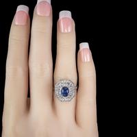 Art Deco Sapphire Diamond Cluster Ring 18ct Gold 1.50ct Sapphire 1.69ct Diamond c.1930 (7 of 7) Art Deco Sapphire Diamond Cluster Ring 18ct Gold 1.50ct Sapphire 1.69ct Diamond c.1930 (7 of 7)