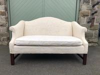 English Upholstered Camel Back Sofa (2 of 8) English Upholstered Camel Back Sofa (2 of 8)