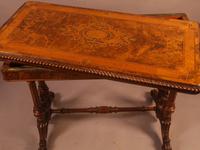 Super Quality Victorian Burr Walnut & Marquetry Card Table (5 of 12) Super Quality Victorian Burr Walnut & Marquetry Card Table (5 of 12)