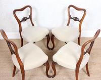 4 Walnut Balloon Dining Chairs 19th Century (11 of 12) 4 Walnut Balloon Dining Chairs 19th Century (11 of 12)