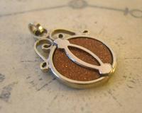 Antique Pocket Watch Chain Fob 1910 Art Nouveau Silver Chrome & Goldstone Fob (4 of 9) Antique Pocket Watch Chain Fob 1910 Art Nouveau Silver Chrome & Goldstone Fob (4 of 9)
