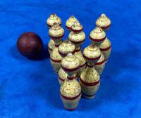 19th Century Skittles Game in Tunbridge Ware White Wood Painted Egg (9 of 21) 19th Century Skittles Game in Tunbridge Ware White Wood Painted Egg (9 of 21)
