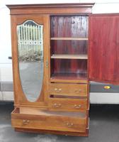 1920s Mahogany Mirrored Wardrobe with Inlay (3 of 5) 1920s Mahogany Mirrored Wardrobe with Inlay (3 of 5)