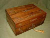 Inlaid Rosewood Jewellery –Table Box c.1850 (2 of 7) Inlaid Rosewood Jewellery –Table Box c.1850 (2 of 7)
