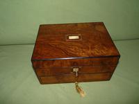 Inlaid Figured Walnut Jewellery Box - Plush Interior c.1875 (2 of 12) Inlaid Figured Walnut Jewellery Box - Plush Interior c.1875 (2 of 12)