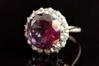 Vintage Colour Change Sapphire & Paste Cluster Ring, 9ct Rose Gold (11 of 13) Vintage Colour Change Sapphire & Paste Cluster Ring, 9ct Rose Gold (11 of 13)