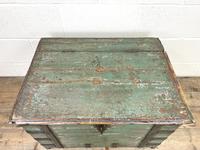 Distressed Painted Metal Bound Trunk (2 of 10) Distressed Painted Metal Bound Trunk (2 of 10)