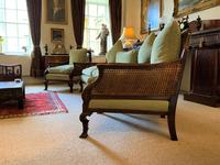 19th Century Antique Mahogany Upholstered 3 Piece Bergere Sofa Suite Armchairs Settee (11 of 15) 19th Century Antique Mahogany Upholstered 3 Piece Bergere Sofa Suite Armchairs Settee (11 of 15)