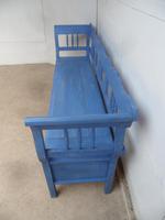 Lovely Chelsea Blue 3 Seater Antique Pine Kitchen / Hall Box Settle / Bench (5 of 10) Lovely Chelsea Blue 3 Seater Antique Pine Kitchen / Hall Box Settle / Bench (5 of 10)