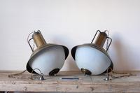 Industrial Style Hanging Lights, Brass With Holophane Glass Shades (15 of 16) Industrial Style Hanging Lights, Brass With Holophane Glass Shades (15 of 16)