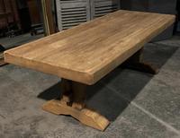 Large French Bleached Oak Trestle Farmhouse Dining Table (7 of 16) Large French Bleached Oak Trestle Farmhouse Dining Table (7 of 16)