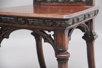 Near Pair of 19th Century Carved Oak Gothic Hall Chairs (11 of 12) Near Pair of 19th Century Carved Oak Gothic Hall Chairs (11 of 12)