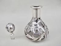 Exquisite Overlay Sterling Silver & Glass Scent Bottle c.1900 (7 of 8) Exquisite Overlay Sterling Silver & Glass Scent Bottle c.1900 (7 of 8)