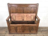 Rustic Pitch Pine Settle Bench (5 of 8) Rustic Pitch Pine Settle Bench (5 of 8)