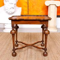 Walnut Side Table Continental Queen Anne Carved Lamp Table (12 of 12) Walnut Side Table Continental Queen Anne Carved Lamp Table (12 of 12)