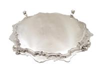 Antique Victorian Sterling Silver 13" Tray / Salver 1850 (7 of 9) Antique Victorian Sterling Silver 13" Tray / Salver 1850 (7 of 9)
