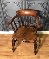Victorian Elm Captains Smokers Bow Chair (13 of 13) Victorian Elm Captains Smokers Bow Chair (13 of 13)
