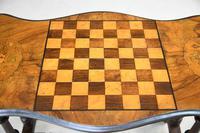 Antique Walnut Inlaid Victorian Games Table (10 of 10) Antique Walnut Inlaid Victorian Games Table (10 of 10)
