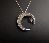 Victorian Silver Crescent Pendant, Paste & Emerald (9 of 9) Victorian Silver Crescent Pendant, Paste & Emerald (9 of 9)