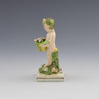 Early Staffordshire Pearlware Figure of Putto with Basket c.1800 (8 of 9) Early Staffordshire Pearlware Figure of Putto with Basket c.1800 (8 of 9)