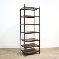 Metal Framed Storage Shelving with Finials