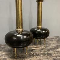 Pair of Vintage Ebonised Brass Lamps (7 of 9) Pair of Vintage Ebonised Brass Lamps (7 of 9)