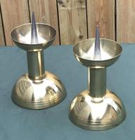 Pair of Arts & Crafts Brass Dome Pricket Candlesticks (2 of 5) Pair of Arts & Crafts Brass Dome Pricket Candlesticks (2 of 5)