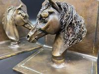 Pair of Bronze Horse Head Bookends (3 of 5) Pair of Bronze Horse Head Bookends (3 of 5)