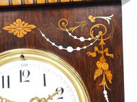 Incredible Rosewood Cased Mantel Clock with Multi Wood & Mother of Pearl Inlay 8–day Striking Clock (6 of 12) Incredible Rosewood Cased Mantel Clock with Multi Wood & Mother of Pearl Inlay 8–day Striking Clock (6 of 12)